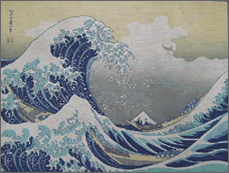 「神奈川沖波裏」葛飾北斎